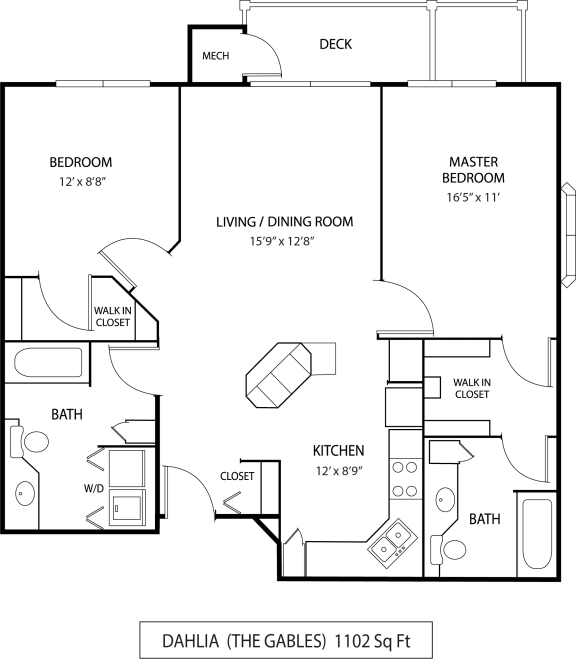 Dahlia Floor Plan at The Gables at Park Pointe, St. Louis Park, Minnesota