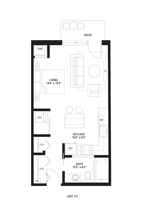 A1 Floor Plan at The Ellory Apartments, Minnesota, 55401