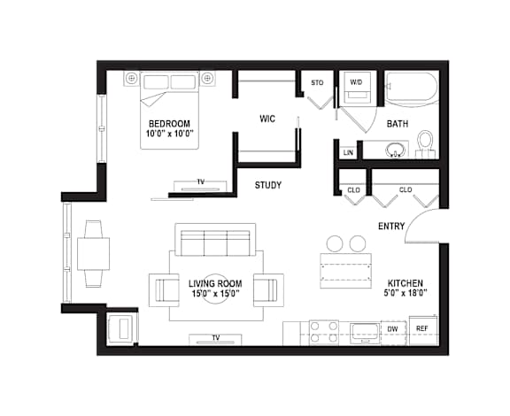 Floor Plan  B12 Floor Plan at The Ellory Apartments, Minnesota