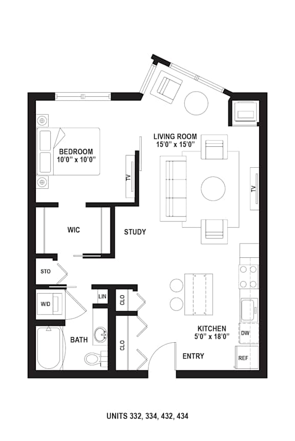 B12 Floor Plan at The Ellory Apartments, Minnesota