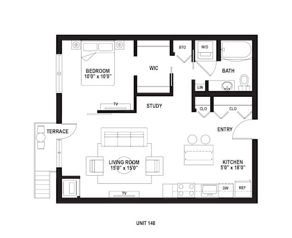 B12 Floor Plan at The Ellory Apartments, Minnesota