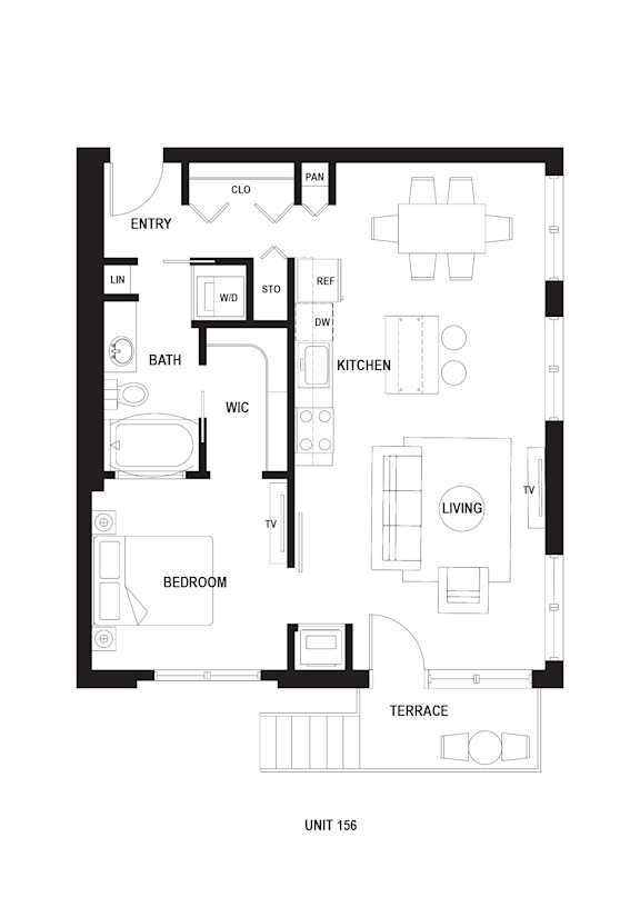 B13 Floor Plan at The Ellory Apartments, Minneapolis, Minnesota