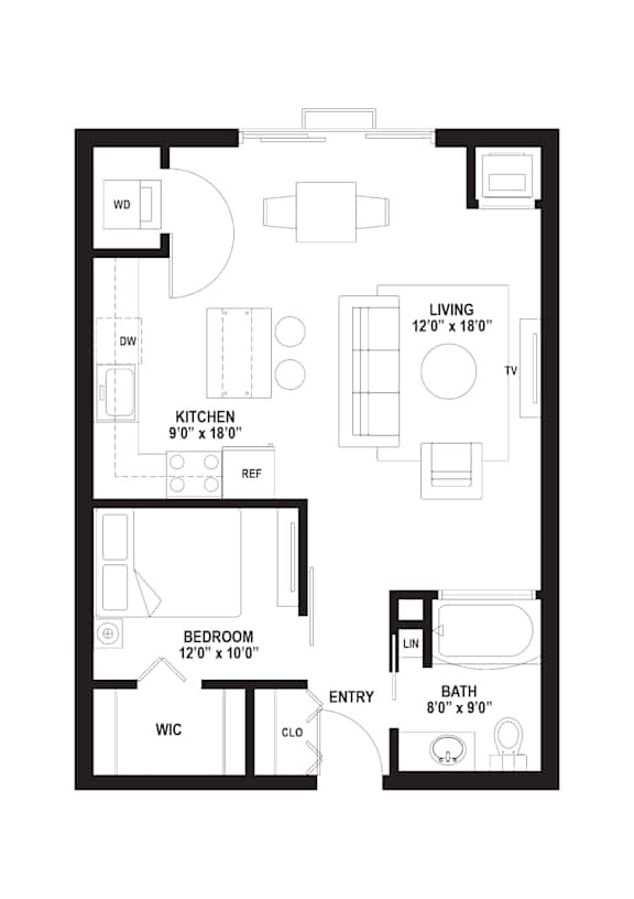 B7 Floor Plan at The Ellory Apartments, Minneapolis