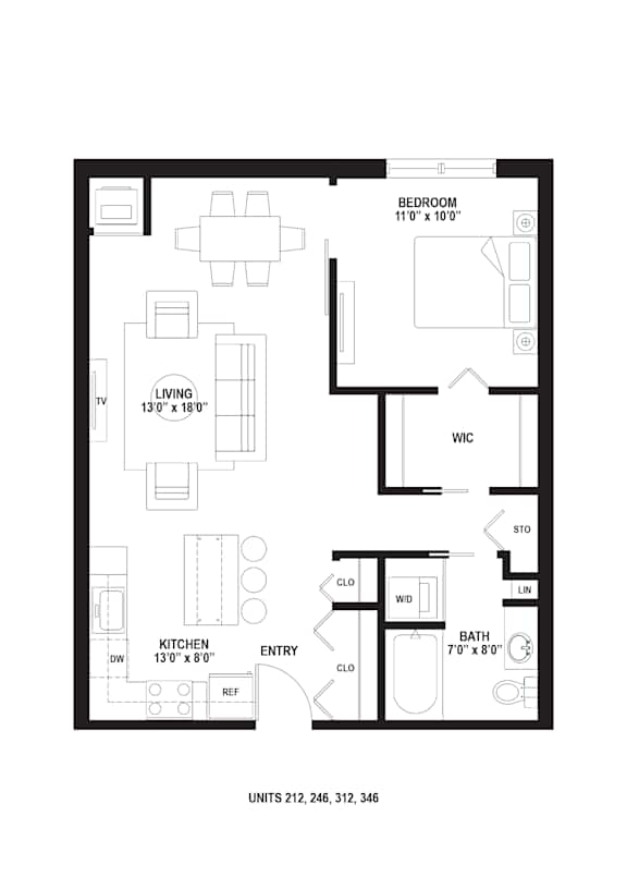 B7 Floor Plan at The Ellory Apartments, Minneapolis