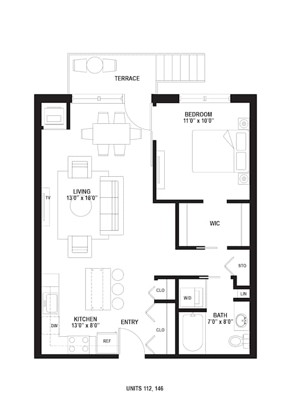 B7 Floor Plan at The Ellory Apartments, Minneapolis