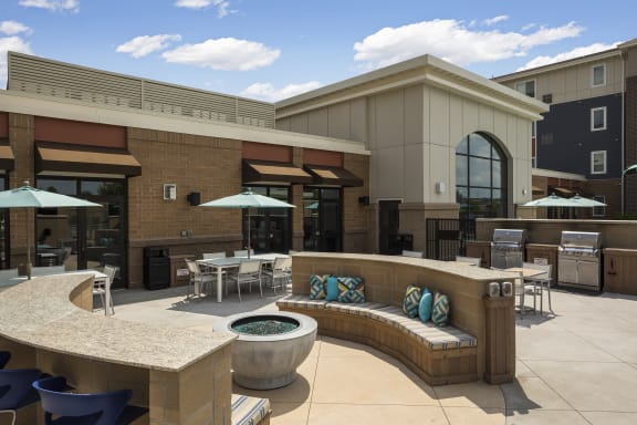 Patio with Fire Pit at Gabella at Parkside, Minnesota