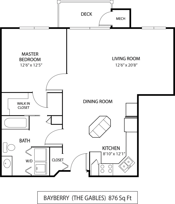 Bayberry Floor Plan Bayberry Floor Plan at The Gables at Park Pointe, St. Louis Park, MN, 55426