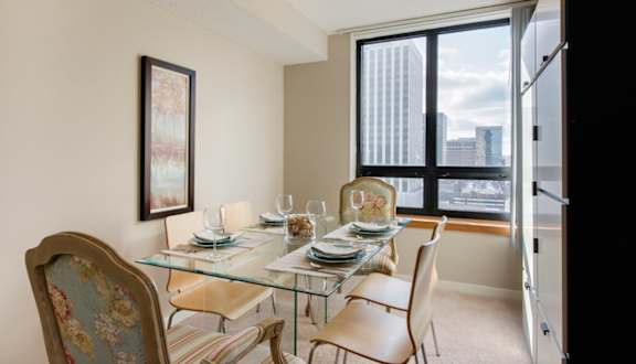 Galtier Towers Apartments in Lowertown, St. Paul, MN Apartment Exquisite Dining Room withInterior Views