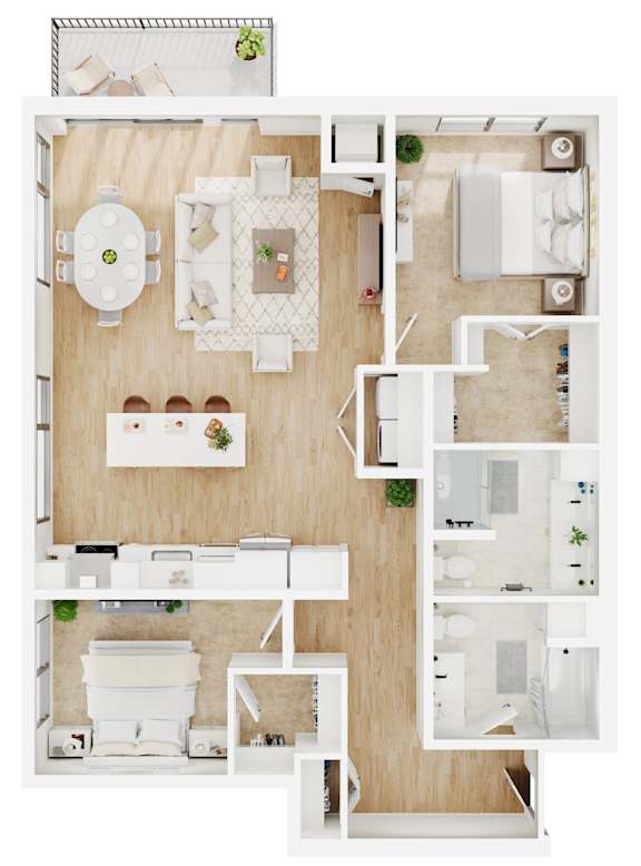 Floor Plan  C4 Floor Plan at Lilia Apartments in Lilydale, MN 55118