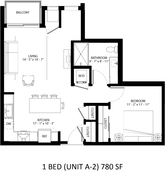 A-2 Floor Plan at Lilia, Lilydale, Minnesota