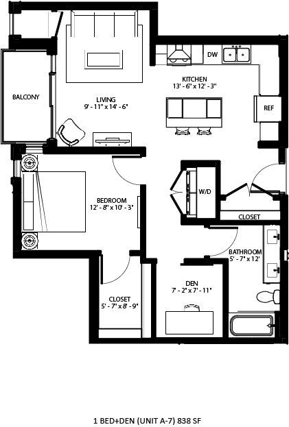 A-7 Floor Plan at Lilia, Lilydale, Minnesota