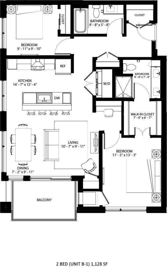 B-1 Floor Plan at Lilia, Lilydale, MN, 55118