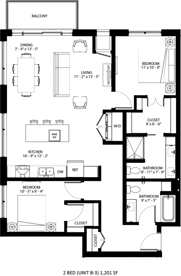 B-3 Floor Plan at Lilia, Lilydale, 55118