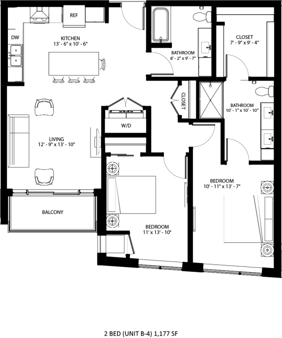 B-4 Floor Plan at Lilia, Minnesota, 55118