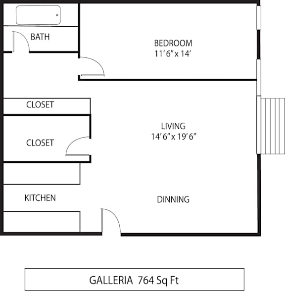 Galleria Floor Plan at Lou Park, St. Louis Park, Minnesota