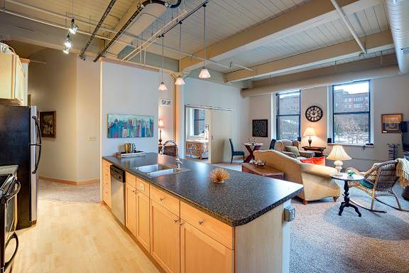 Lowertown Lofts Apartments in St. Paul, MN Kitchen