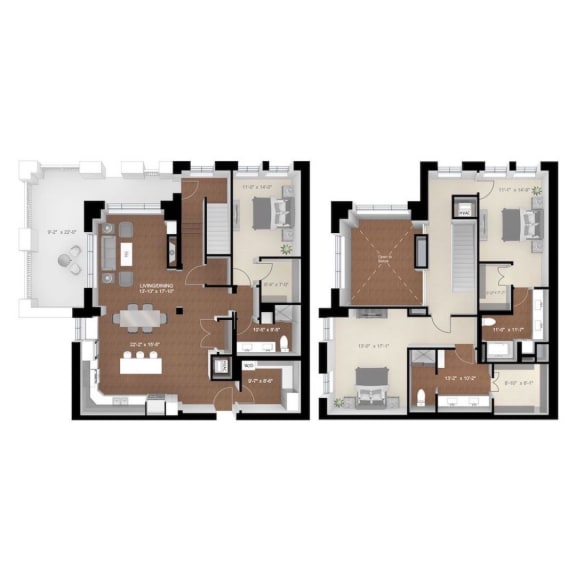 the floor plan of the apartments at Expo, Minneapolis