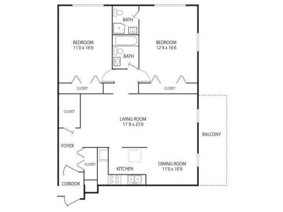 Medicine Lake Apartments in Plymouth, MN 2 Bedroom 2 Bathroom