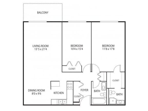 Medicine Lake Apartments in Plymouth, MN 2 Bedroom 2 Bathroom
