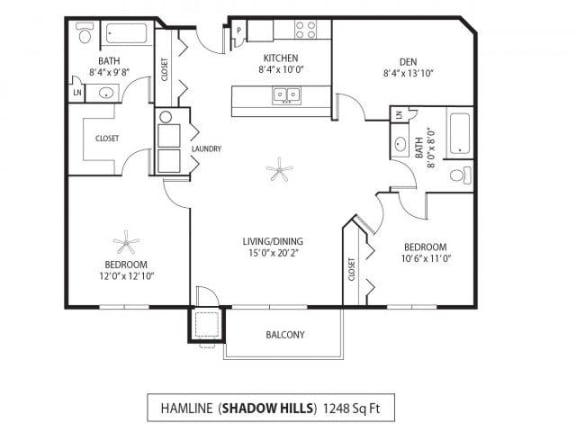 Shadow Hills Apartments in Plymouth, MN 2 Bedroom 2 Bath Plus Den