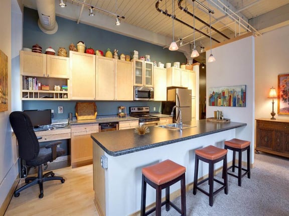 Maple Cabinetry at Lowertown Lofts, St. Paul, MN