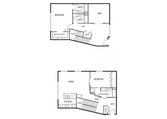 Lowertown Lofts Nevelson Floor Plan Lowertown Lofts in St. Paul, MN 2 Bedroom 3 Bath Plus Den Apartment