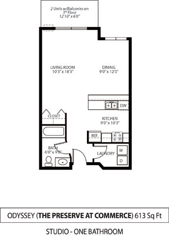 Floor Plan  The Preserve at Commerce Apartments in Rogers, MN Studio