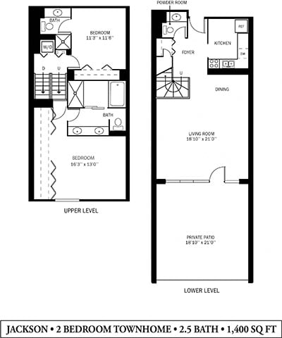 JACKSON Floor Plan JACKSON Floor Plan at Kellogg Square, St. Paul