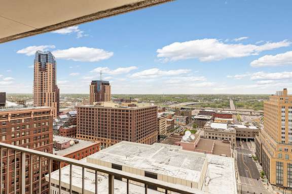 View From Balcony at Kellogg Square, St. Paul, 55101