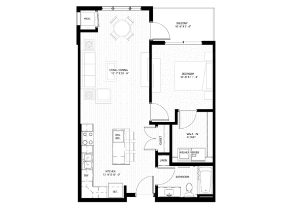 1 bed 1 bath at Nuvelo at Parkside, Apple Valley, 55124