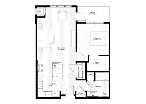 1 bed 1 bath C at Nuvelo at Parkside, Apple Valley, Minnesota