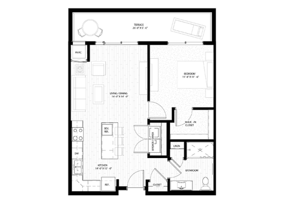 1 bed 1 bath B at Nuvelo at Parkside, Minnesota