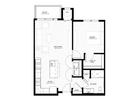 1 bed 1 bath D at The Mera, St Louis Park, 55426