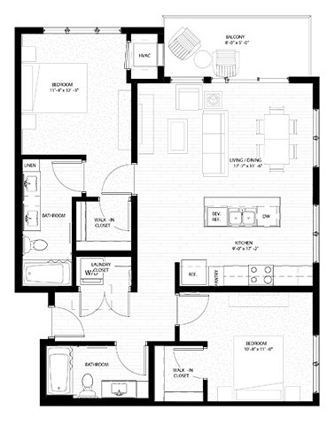 2 bed 2 bath B at Nuvelo at Parkside, Minnesota