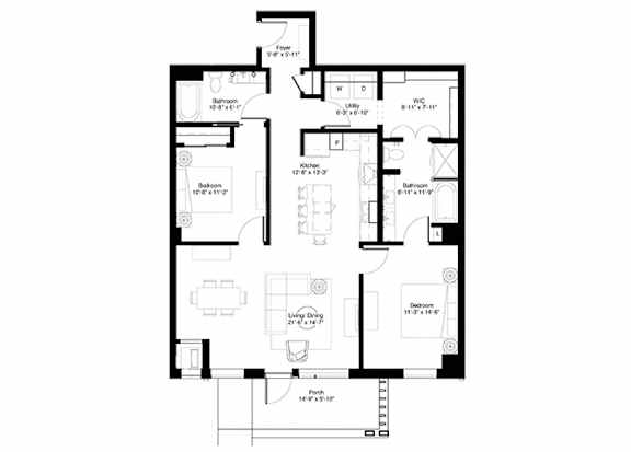 Cottonwood floor plan at Central Park West, Minnesota