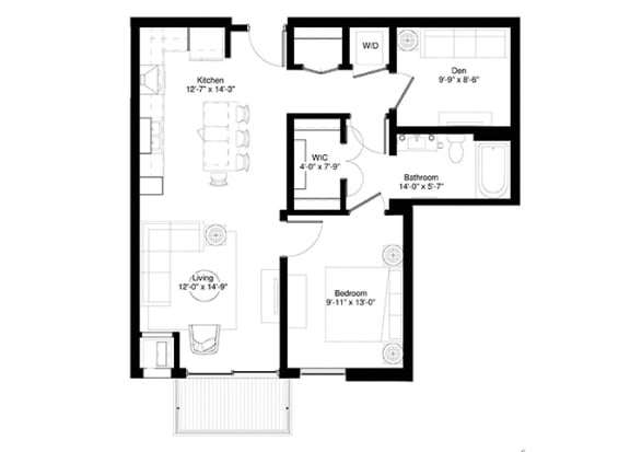 White Oak floor plan at Central Park West, St. Louis Park, 55416