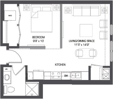 Floorplan A at The Palmer, Minneapolis, MN, 55401