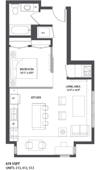 Floorplan C at The Palmer, Minneapolis