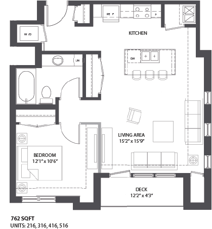 Floor Plan  Floorplan J at The Palmer, Minneapolis, Minnesota