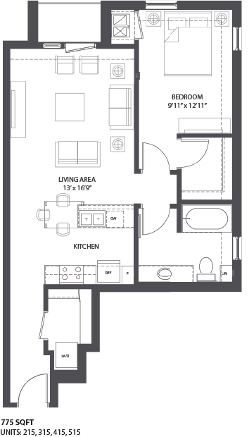 Floor Plan  Floorplan K at The Palmer, Minnesota, 55401