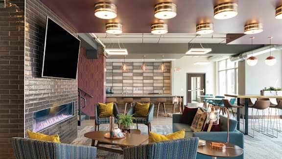 Relaxing Resident Lounge at Galante at Parkside, Apple Valley, MN