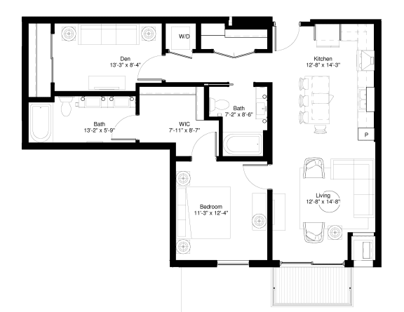 Red Oak Floor plan at Central Park West, St. Louis Park, MN, 55416