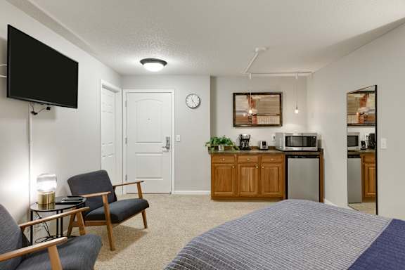 Kitchen Area With Bedroom at The Riverwood, Lilydale