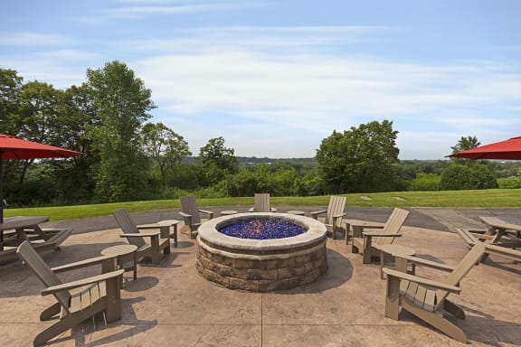 Outdoor Fire Pit at The Riverwood, Lilydale, MN, 55118