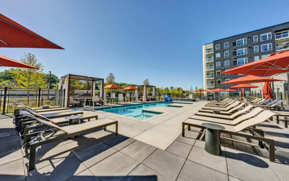 Poolside Sundecks  at The Mera, St Louis Park, MN