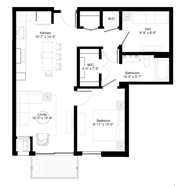 White Oak floor plan at Central Park West, Minnesota, 55416