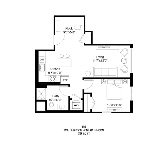 Floor Plan  B5 Floor Plan at Zelia on Seven in St. Louis Park, MN 55416