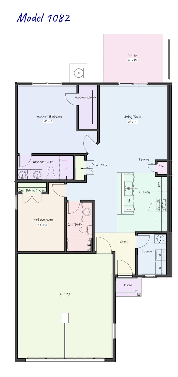 Floor Plan  MONROE duplex floor plan at Concord Crossing, Lafayette, IN 47909