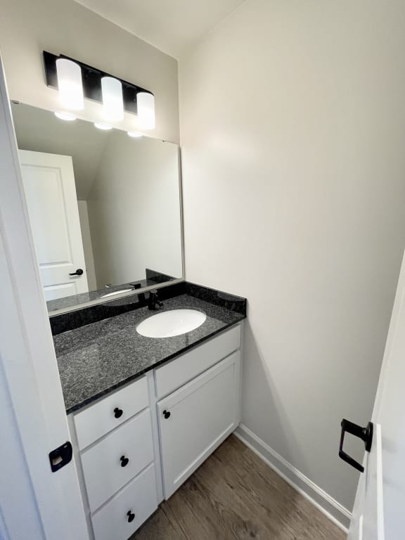 downstairs half bathroom at Murdock Gardens Apartments, Lafayette, IN 47904