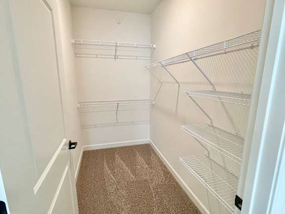 Empty white shelves in a white room.at Concord Crossing, Lafayette, 47909
